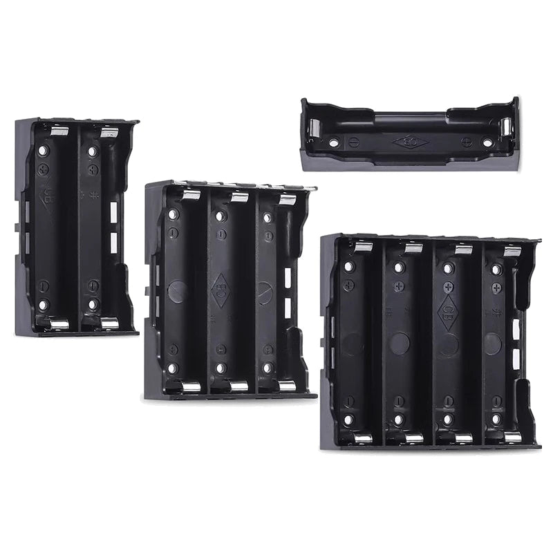 ABS 18650 Battery Holder Case Storage Box with Hard Pin Slots for 1-4 Cells