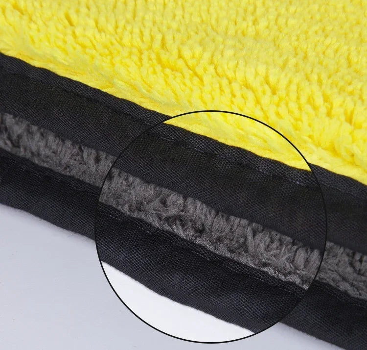 Thick Microfiber Car Cleaning Towels Double Layer Absorbent Cloth