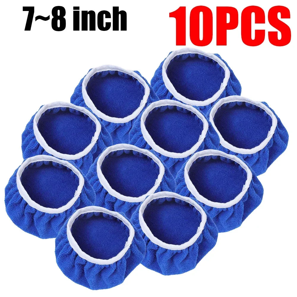Microfiber Car Waxing Polishing Sleeve 5-10 Inches Polisher Pad Wash Buffer Waxing Sleeve Auto Body Care Cleaning Accessories