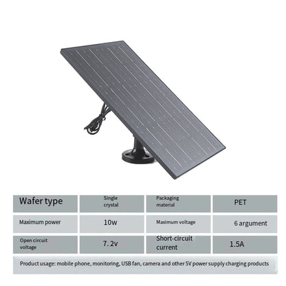 Outdoor Charger ABS PC IP Waterproof And Weatherproof IP65 Waterproof Solar Camera Charging Board Sustainable Energy Solution
