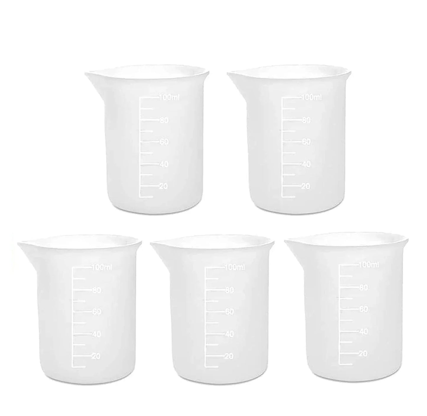 100ml Measuring Cup Transparent Plastic Beaker for Kitchen Lab