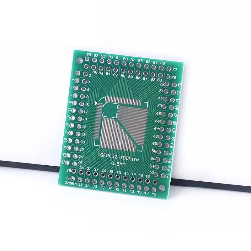 2PCS FQFP TQFP to DIP Adapter Board 32/44/64/80/100 Pins LQFP to DIP Pitch Converter