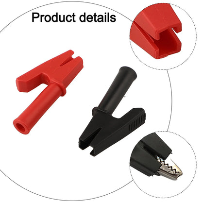 Easy Connect Crocodile Clips 2000V 30A Current Battery Connectors Black Crocodile Clips Strong Spring Mechanism