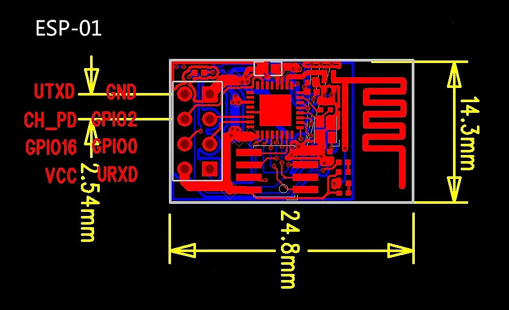 ESP-01S ESP8266 3.3V WiFi Serial Module Wireless Transceiver for Arduino Projects