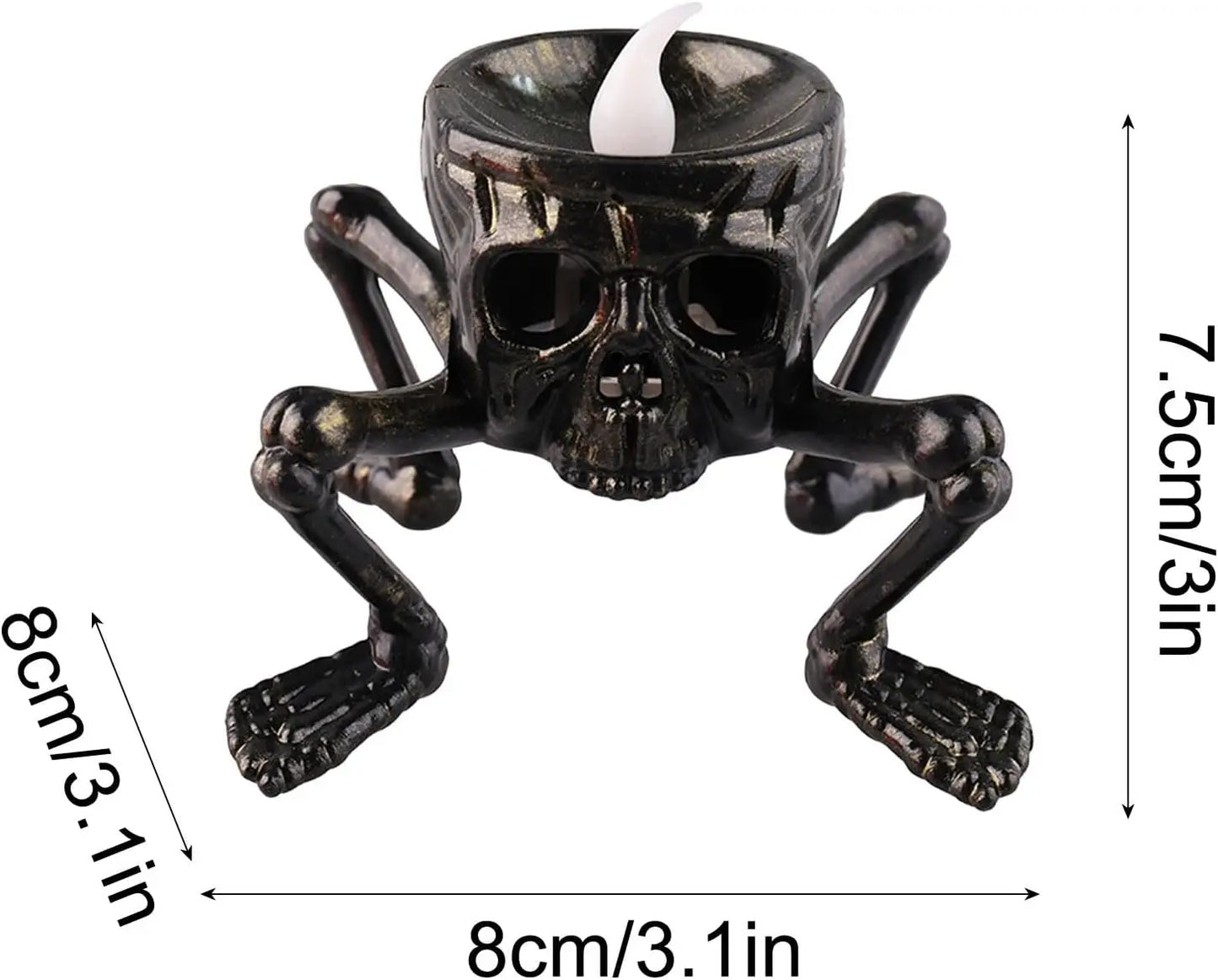 Halloween LED Skull Hand Lantern Light Ghost Lamp Candle Flameless Tea Lights Candle Halloween Party Home Decoration