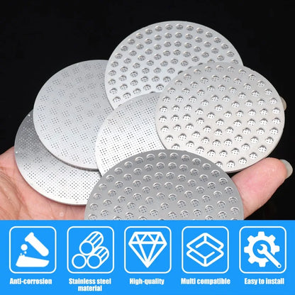 51/53/58mm Double Layer 304 Stainless Steel Coffee Filter Fine Mesh Reusable Coffee Puck Screen Professional Espresso Accessory