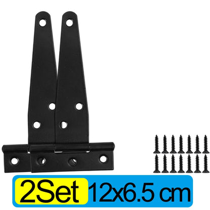 Iron Cold Rolled Steel T Shape Hinge Iron Triangle Hinge Sturdy Shed Hinge Door Gate Hinges for Home Store Furniture Hardware