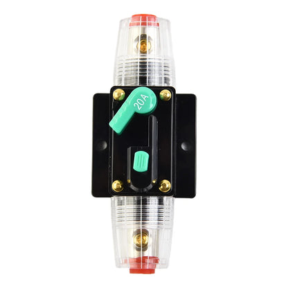 Car Boat 10A to 100A AMP Circuit Breaker Fuse Reset for 12V 24V 48V DC with Waterproof Housing and Manual Reset for Overload