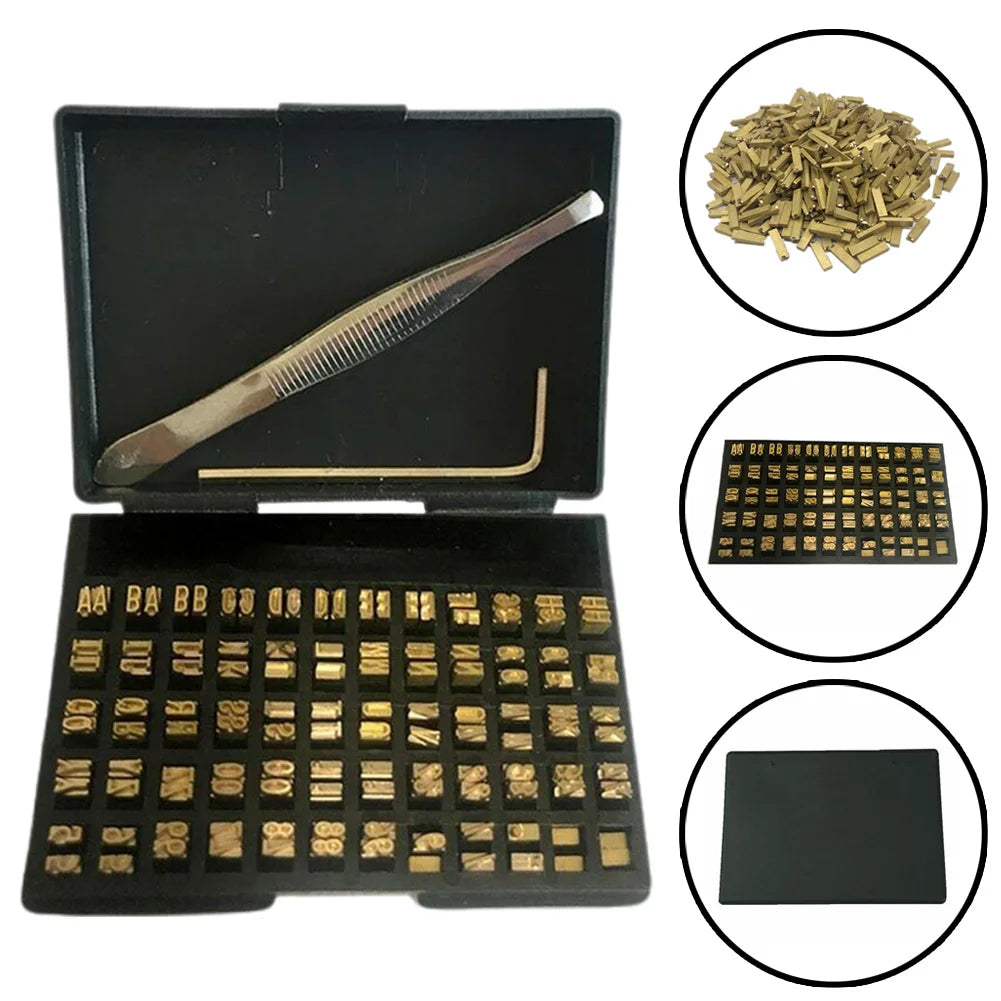 Hot Stamp Copper Letters 2×4×15mm for Coding Machine, Thermal Ribbon Printing Font for Manual and Semi-Automatic Coding