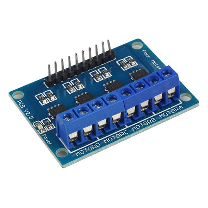 L9110S 4-Channel DC Motor Driver Module Dual H-Bridge 2.5V–12V 800mA for Robotics