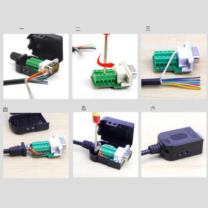 DB9 RS232 RS485 Connector 9 Pin Male Female Breakout Terminal