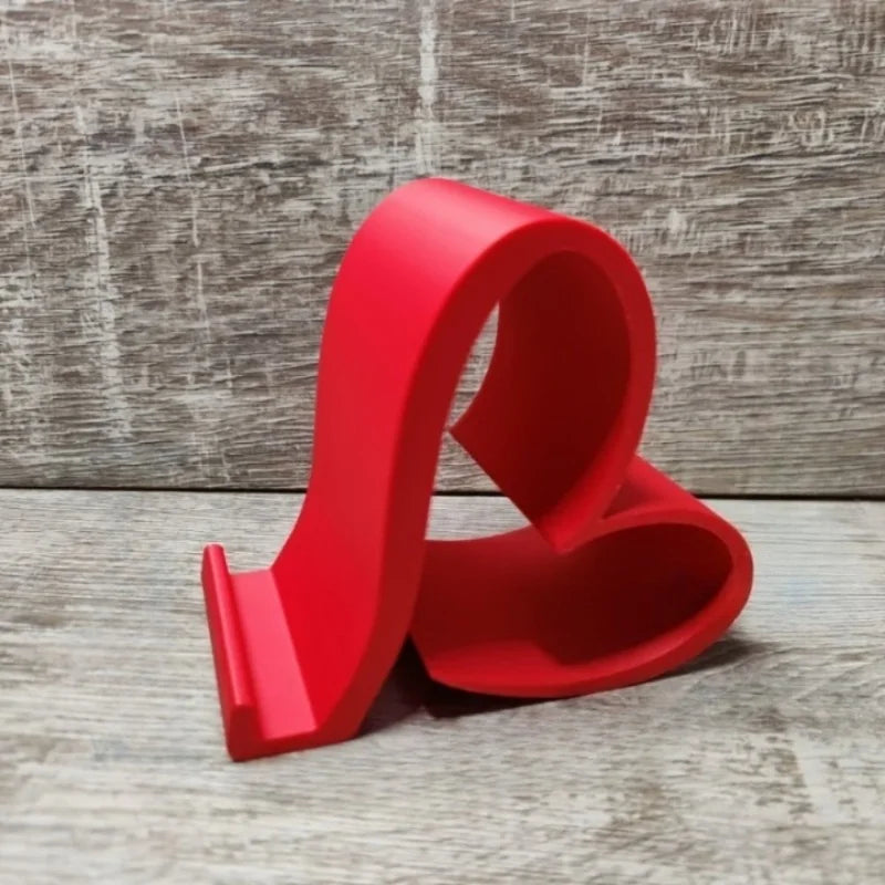 2026 New Valentine Gift Heart Shape Phone Stand Red or White Portable Home Accessory for Wife Girlfriend Present