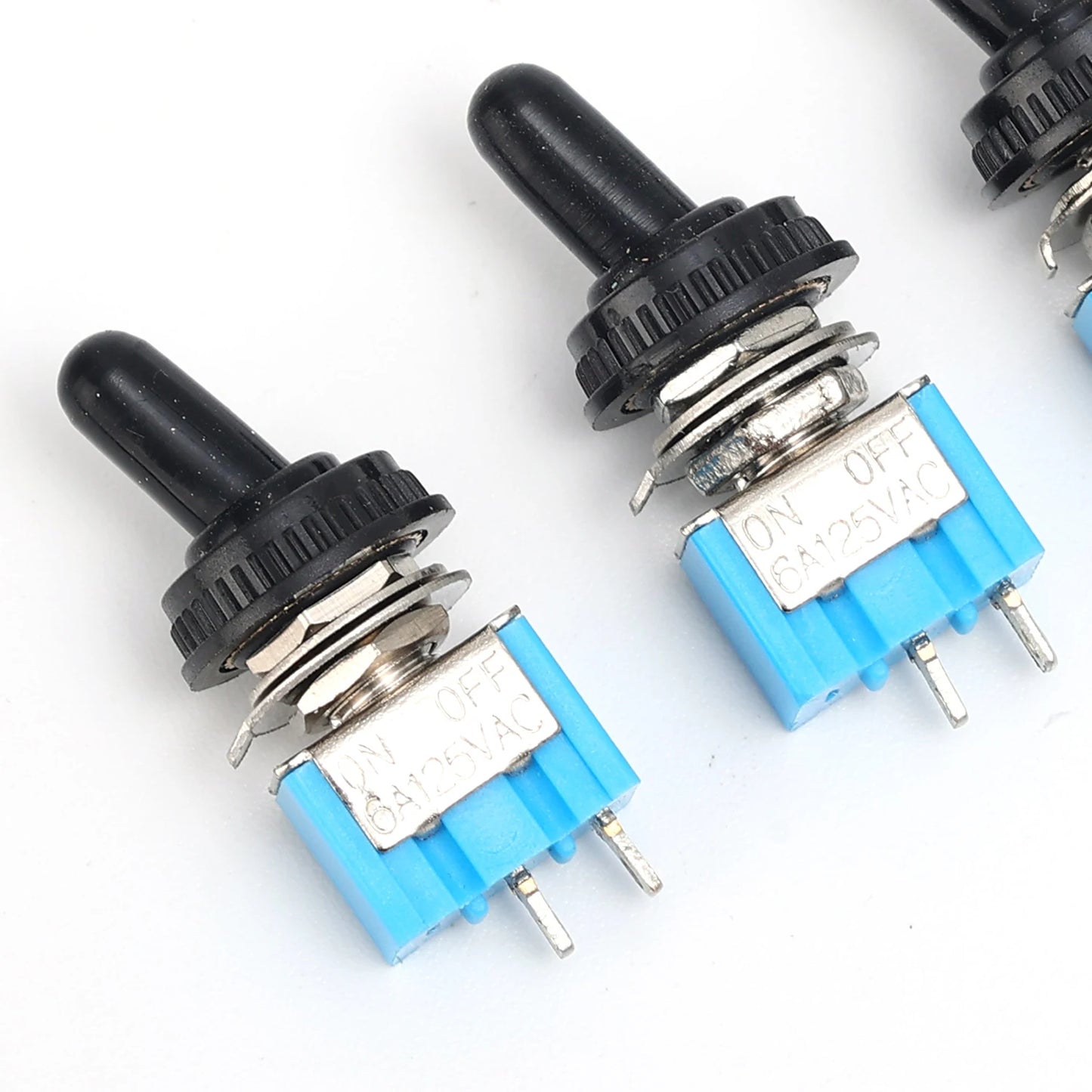 2/1pcs 2 Pin Mini Toggle Switch SPST 2 Position ON OFF Flat Handle Latching Switch for Car Truck with Solder Terminals