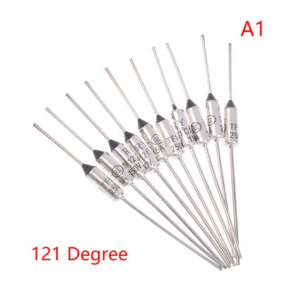 10Pcs RY Thermal Fuse 15A 250V Temperature Cutoff 121C–192C