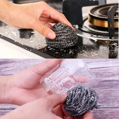 Wholesale Stainless Steel Cleaning Ball Multipurpose Kitchen Pot Pan Rustproof Oil Removal Scrubber Heavy Duty Steel Wire Balls
