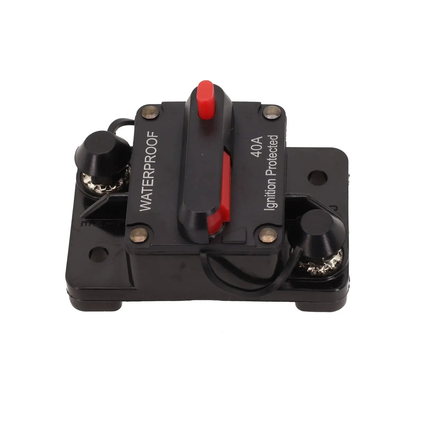 Color Black Manual Reset Fuse Sealed And Waterproof M6 Connection Studs Manual Reset Switch Protective Rubber Cap