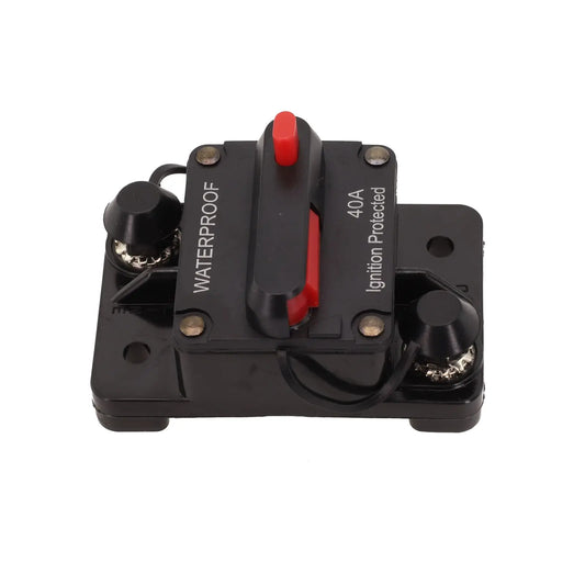 Color Black Manual Reset Fuse Sealed And Waterproof M6 Connection Studs Manual Reset Switch Protective Rubber Cap