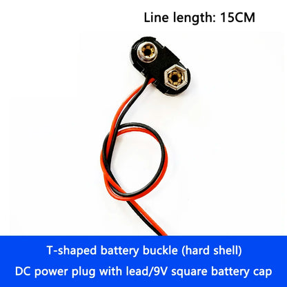 9V Battery Snap Connector with DC Lead and Square Cap