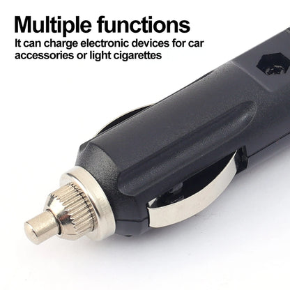 Long Nose Car Cigarette Lighter Plug 12V 24V DC Male Adapter with LED