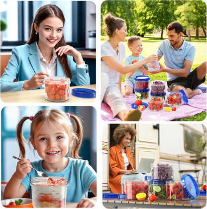 Freezer Storage Containers Plastic  Airtight Food Containers with Lids Soup Meal Prep Container Reusable Leak-proof Lunch Box