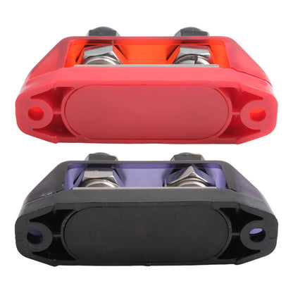 12V-48V Bus Bar M8 M10 DC Bus Bar Stainless Steel Studs Polycarbonate Plastic Cover Power Distribution For Yachts