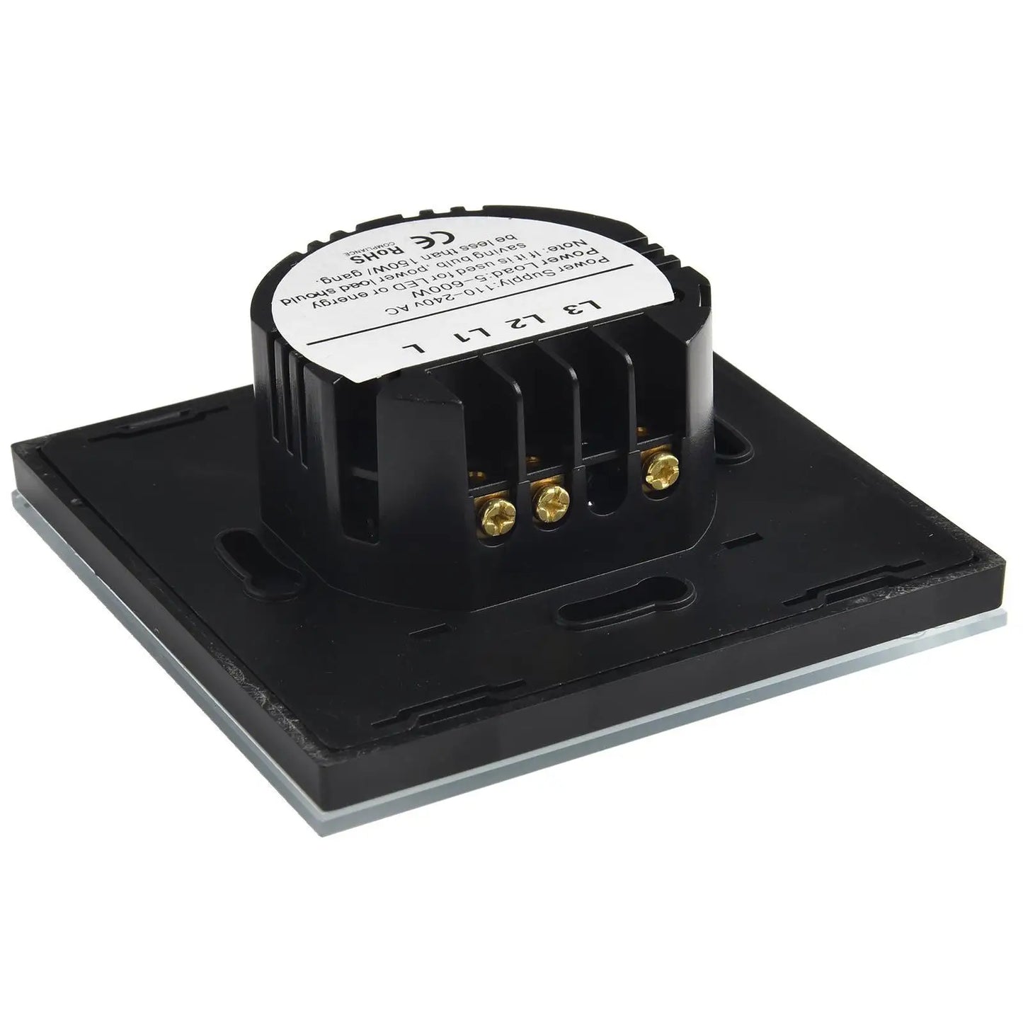 2-Gang Touch Switch Touch Dimmer Switch Office Lighting Home Decor 30 -90 Brightness Dimming No Neutral Wire Required