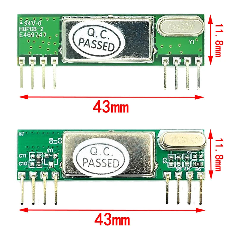 RXB60 433MHz Superheterodyne Wireless Receiver Module – No Decoding