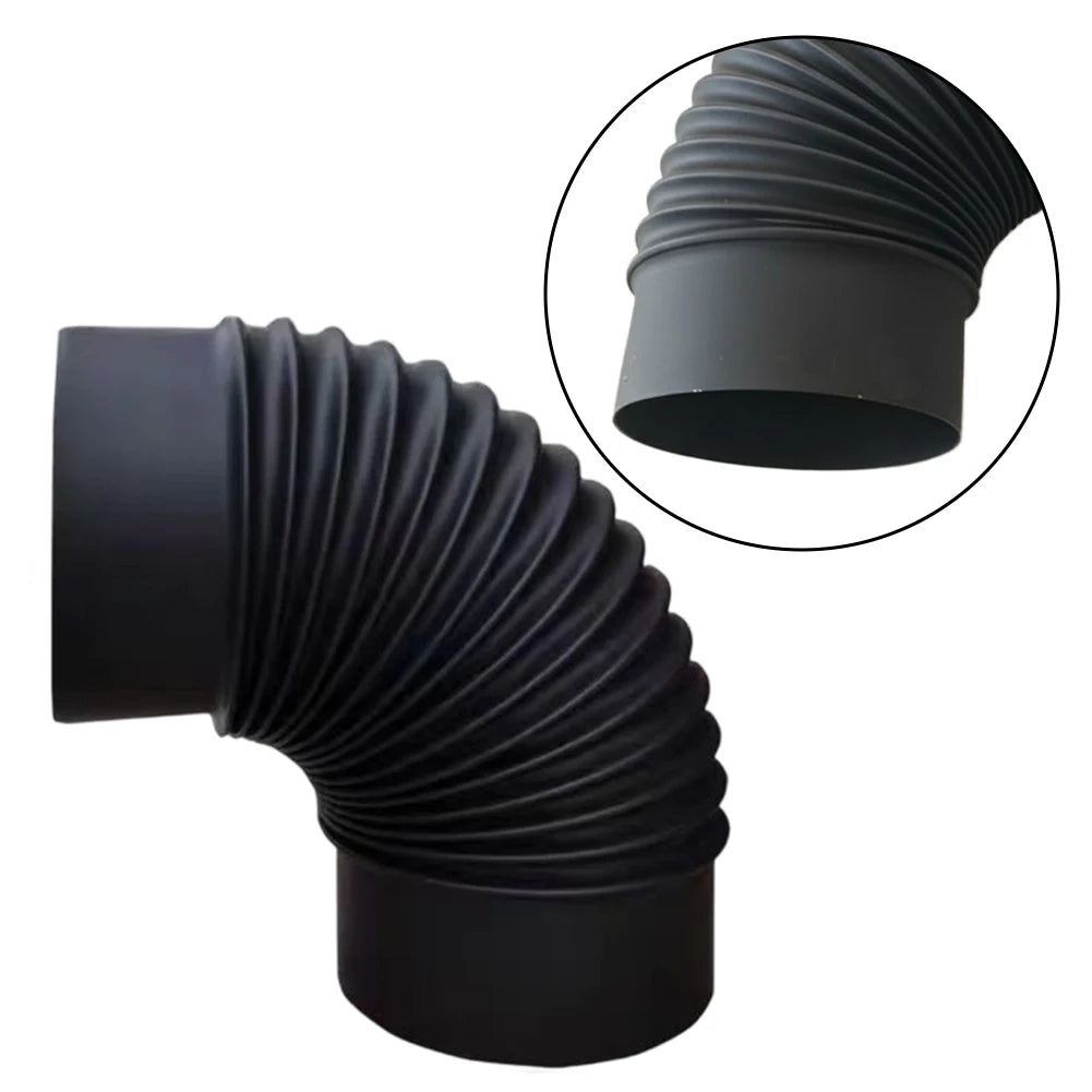 Stainless Steel Elbow Pipe 90 Degree Angle for Fireplace and Stove to Optimize Smoke Flow and Ventilation Setup