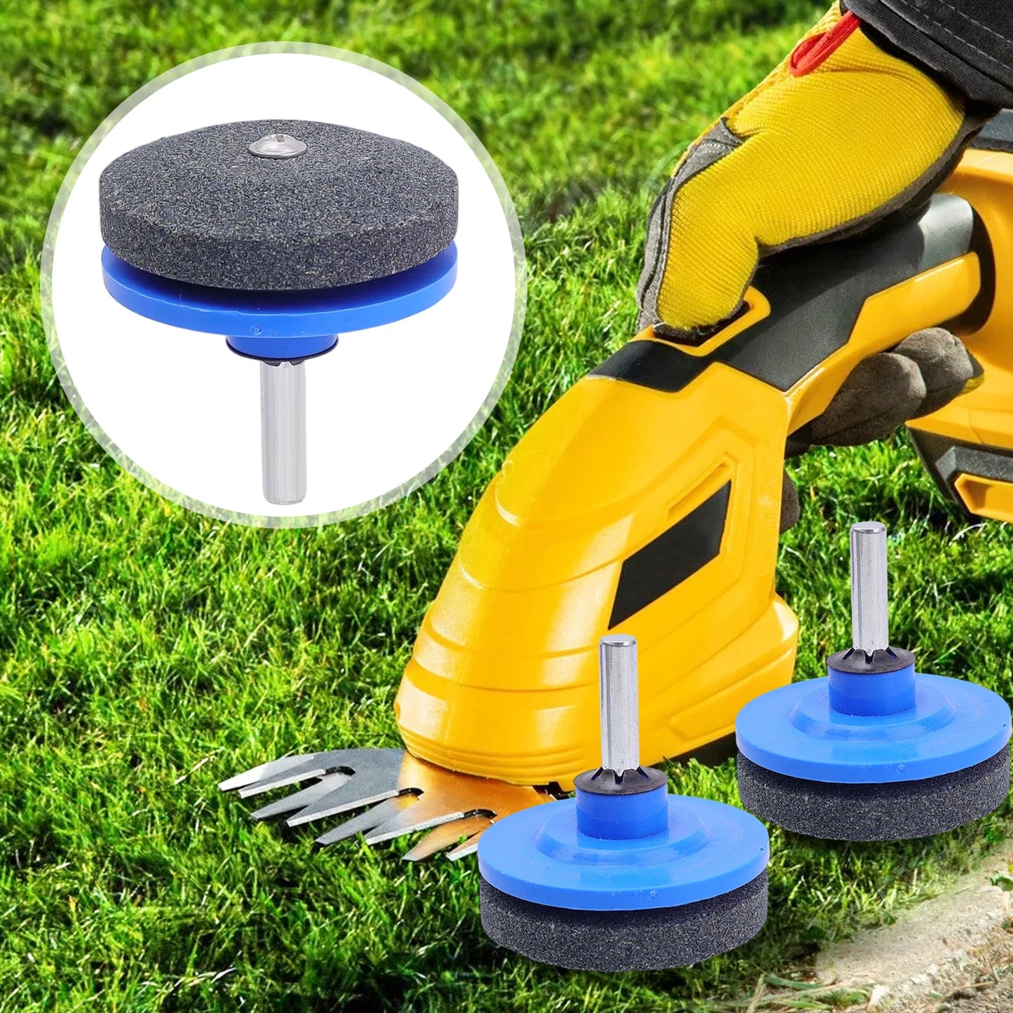 5/1PCS Electric Lawn Mower Knife Sharpening Stone Wind Power Sharpener Wear-resistant Grinding Head Whetstone Sander Garden Tool