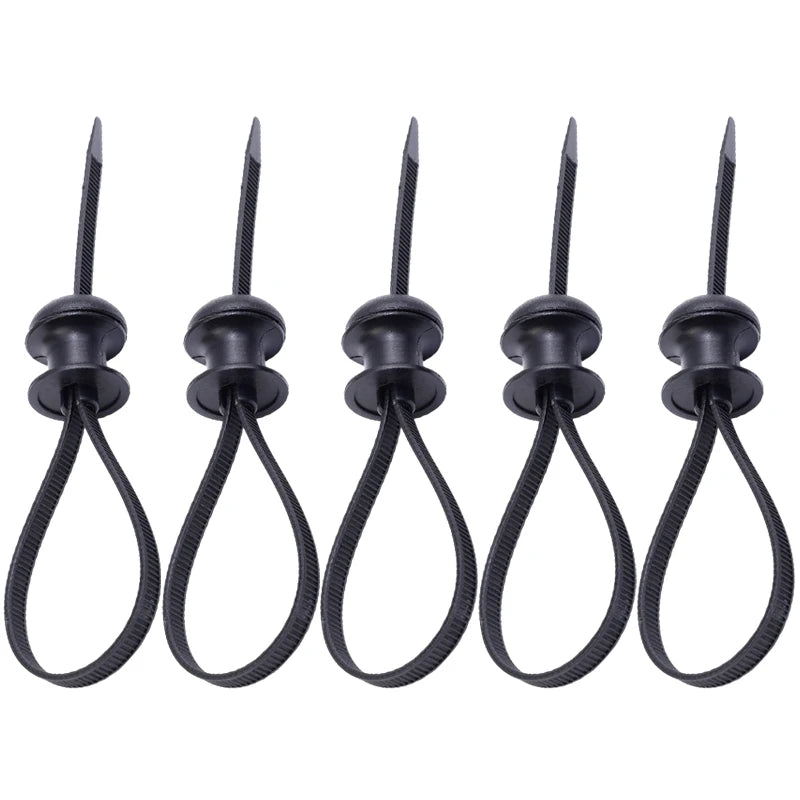 Black Nylon Zip Tie Mount Base Plate Cable Clip