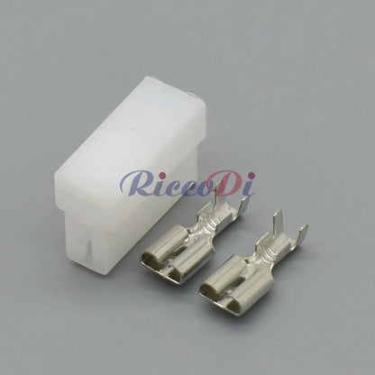 2 Pin 6.3mm Connector DJ70215-6.3-11/21 PA66 Automotive Wiring Harness Plug with Terminal