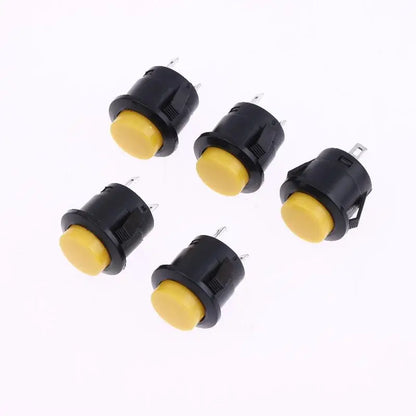 New 5/10Pcs Momentary Push Button Switch R13-507 16mm Round Switch 2Pins ON-OFF Self-res Panel Mounting