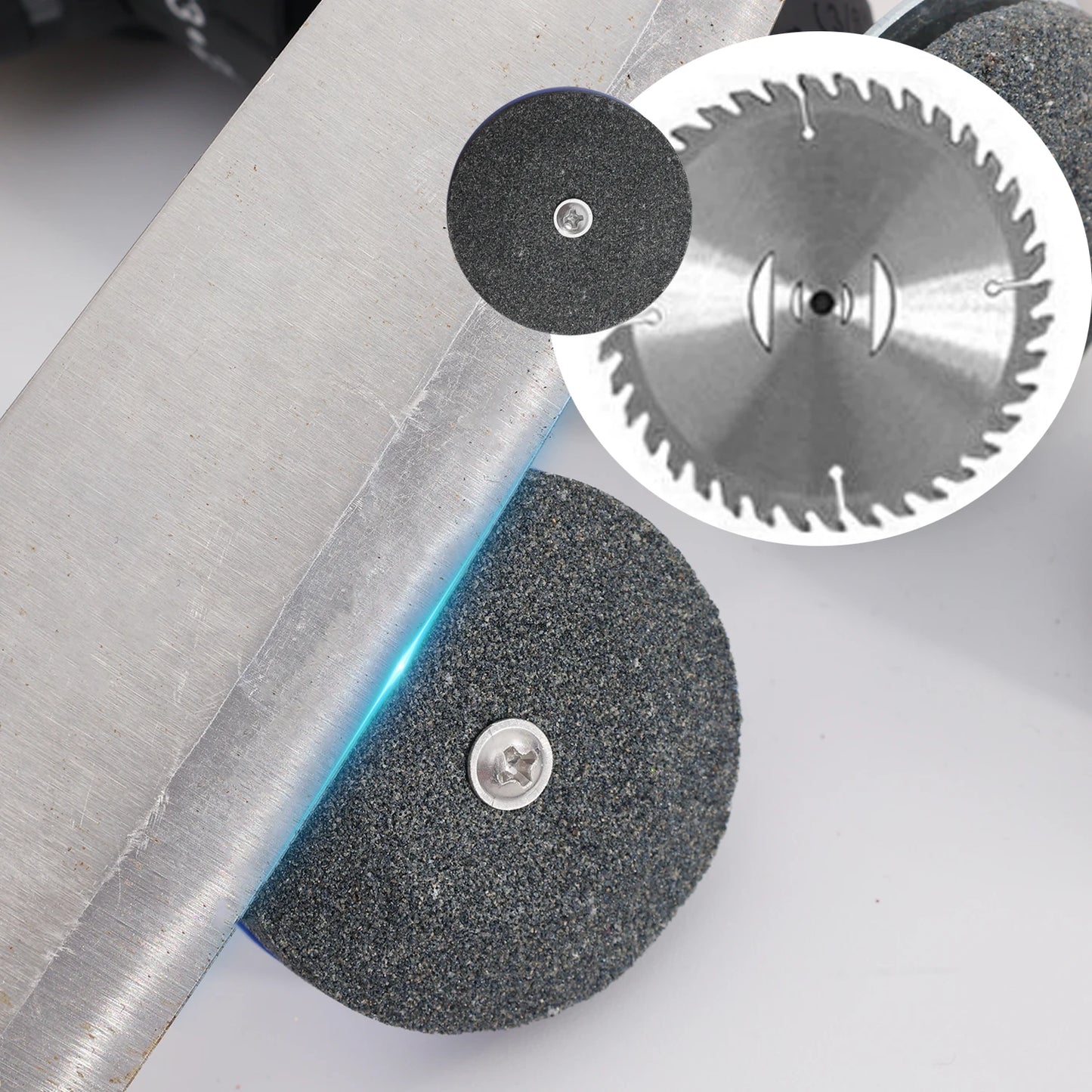 5/1PCS Electric Lawn Mower Knife Sharpening Stone Wind Power Sharpener Wear-resistant Grinding Head Whetstone Sander Garden Tool