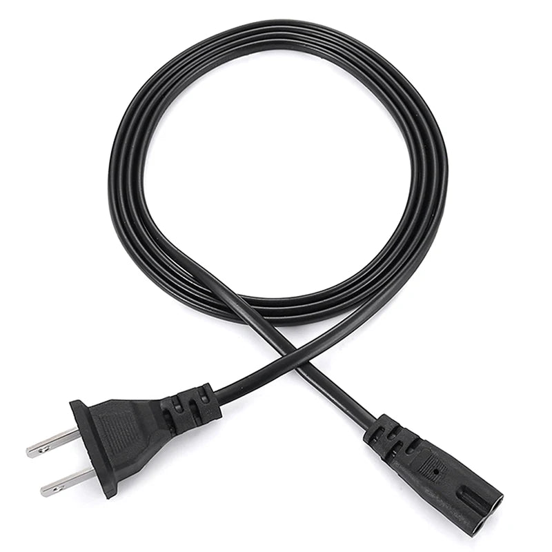 EU Power Cable 2Pin IEC320 C7 Extension Cord for Laptop Charger