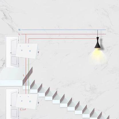 2 Way Touch Switch Voice Control Switch Energy-saving Lamp Compatible Hands-free Control For Tuya App Home Automation
