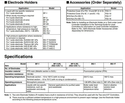 High Temperature High Pressure Boiler Electrode Water Level Sensor BS-1 PS-1S Probe Extendable Liquid Level Monitor
