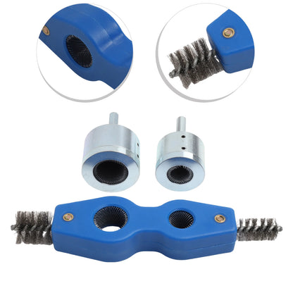4-in-1 Battery Brush Copper Pipe Cleaner Welding Preparation High Torque Resistance Interchangeable Brush Heads For Copper Pipes