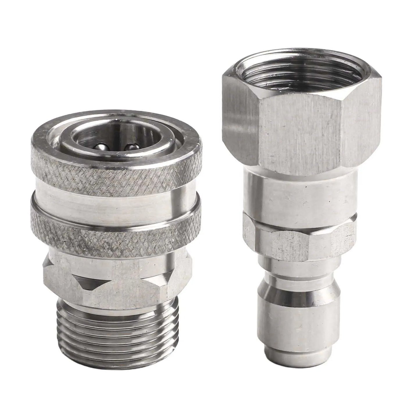Pressure Washer Adapter Kit — 360° Rotation Male &amp; Female Quick Connector Set, Rust-Resistant Fittings