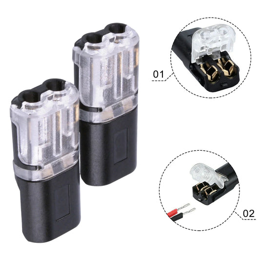 10 PCS 12V 2 Pin Cable Wire Connector Plug 300V 20A Black Waterproof Sealed For Electrical Car 22.1x9.7x6mm Electrical Equipment
