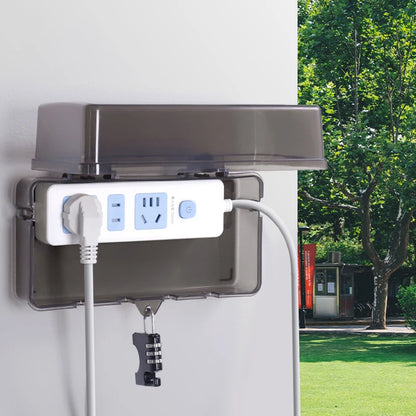 New 6 Outlets Plastic Cable Management Box Electrical Boxes Rain-Proof Weather Proof Plug Box Lead Cover For Protect Outlet Plug
