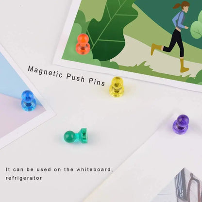 100x Magnetic Push Pins Strong Fridge Magnets Whiteboard Map Tacks
