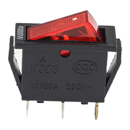 KCD3 Red Button On-Off 3Pin DPST Plastic And Metal Boat Car Rocker Switch 15A20A 250V125VAC 31x14x32mm Electrical Appliances