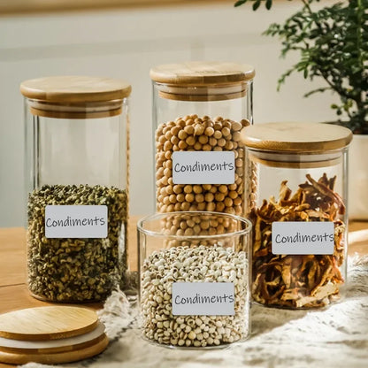 300/160Pc Waterproof Labels Stickers Kitchen Bottle Jars Organizer Label Reusable Adhesive Sticker Packaging Food Category Label