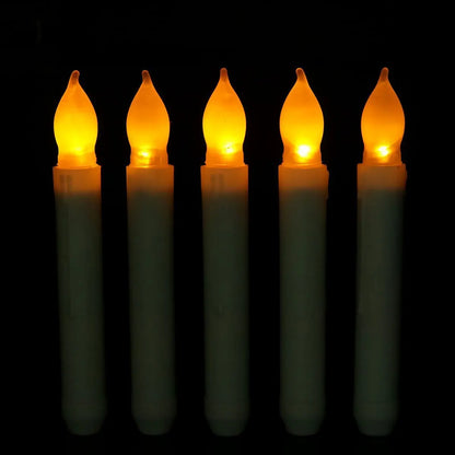 12PCS LED Flameless Candle Lights Battery Operated Taper Tealight Decor
