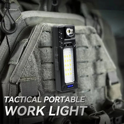 Mini Sensor LED Flashlight Rechargeable Torch with Magnet Portable Hat Clip Light Outdoor Waterproof for Camping Fishing Lantern