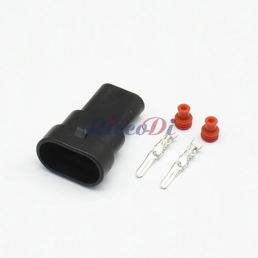 2 Pin AC Power Light Socket Connector DJ9005 6.3mm Waterproof Male Female Car Wiring