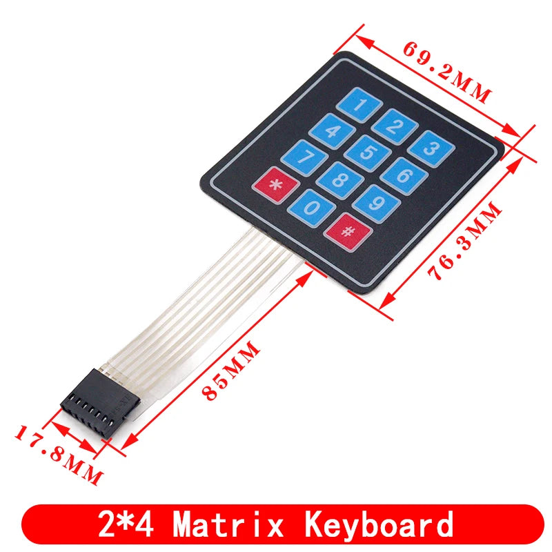 Matrix Membrane Switch Keypad Kit 1x4 3x4 4x4 4x5 Key Button Control Panel for Arduino