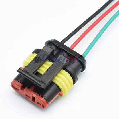 3 Pin 1.5mm Sealed Waterproof Connector 282087-1 282105-1 DJ7031-1.8 PA66 with Terminals and Seals