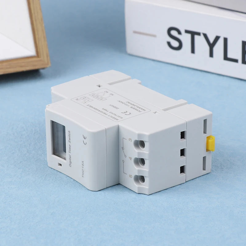 1pc Electronic Weekly 7 Days Programmable Digital Timer Switch Relay Control 220V 230V 10A 16A Din Rail THC15A Timer