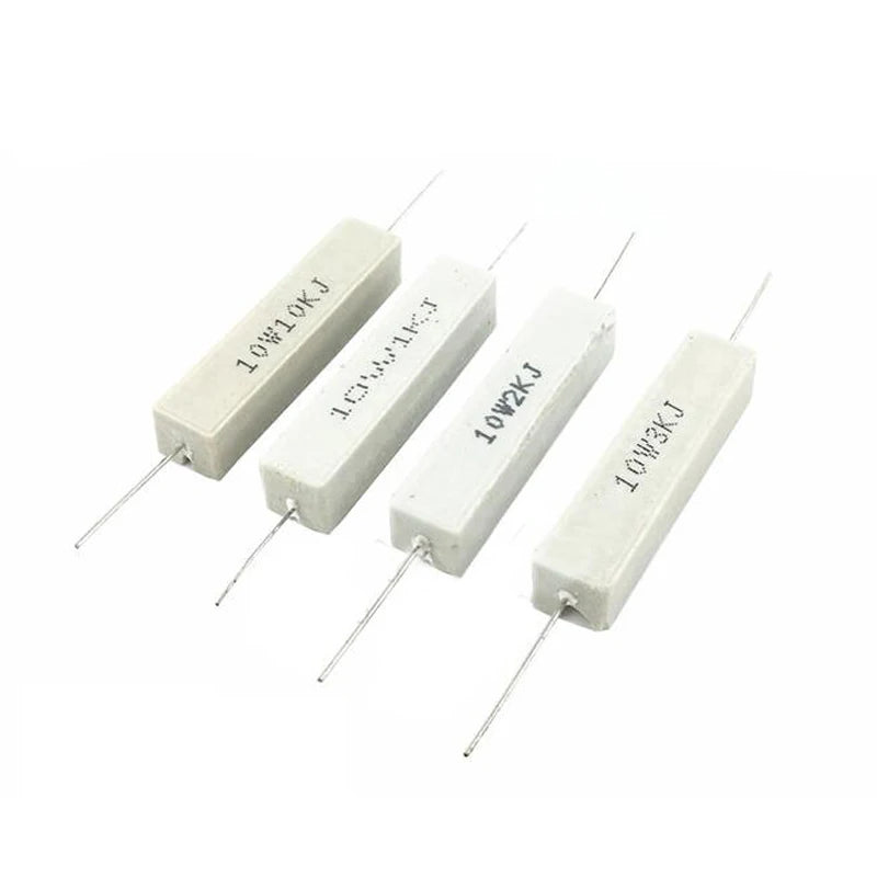 2pcs BPR56 Ceramic Power Resistors 5W 10W 0.1Ω–10KΩ Cement Resistor for Electronics